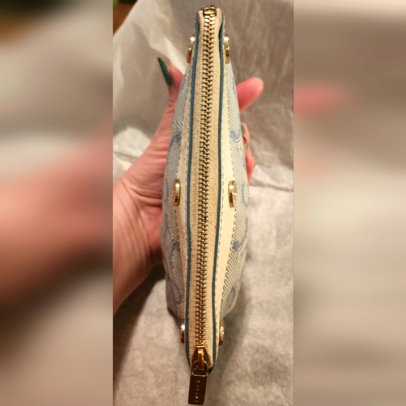 VINTAGE Celine Light Denim Pouch 7.5" X 4. 25" - Picture 6 of 12